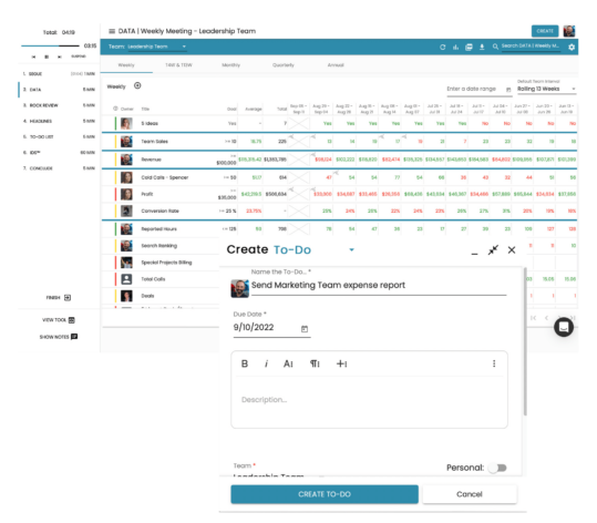 Tableau de bord gestion